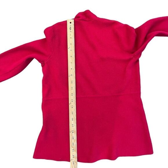 Talbots Open Cardigan Red Cotton/Rayon Pockets Women's XS - Picture 6 of 8
